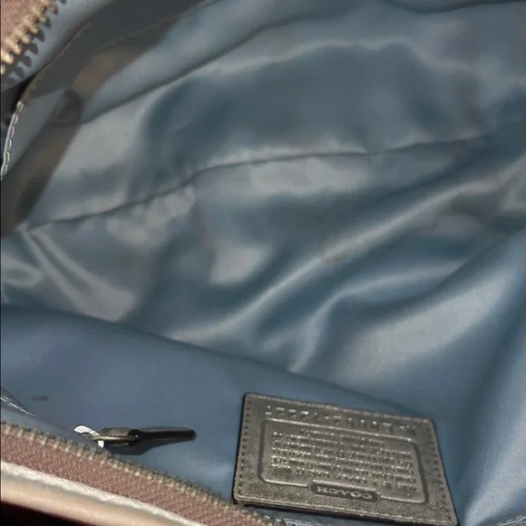 Coach Gold and Silver Monogram Hobo Y2K 2000s Pleated Shoulder Bag - Picture 7 of 11